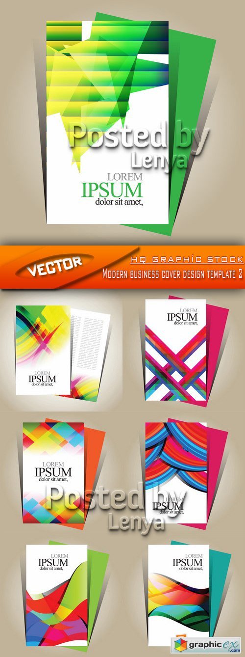 Stock Vector - Modern business cover design template 2