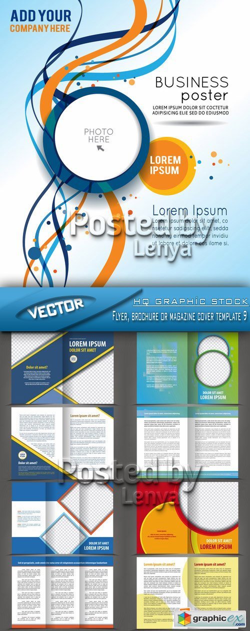 Stock Vector - Flyer, brochure or magazine cover template 9