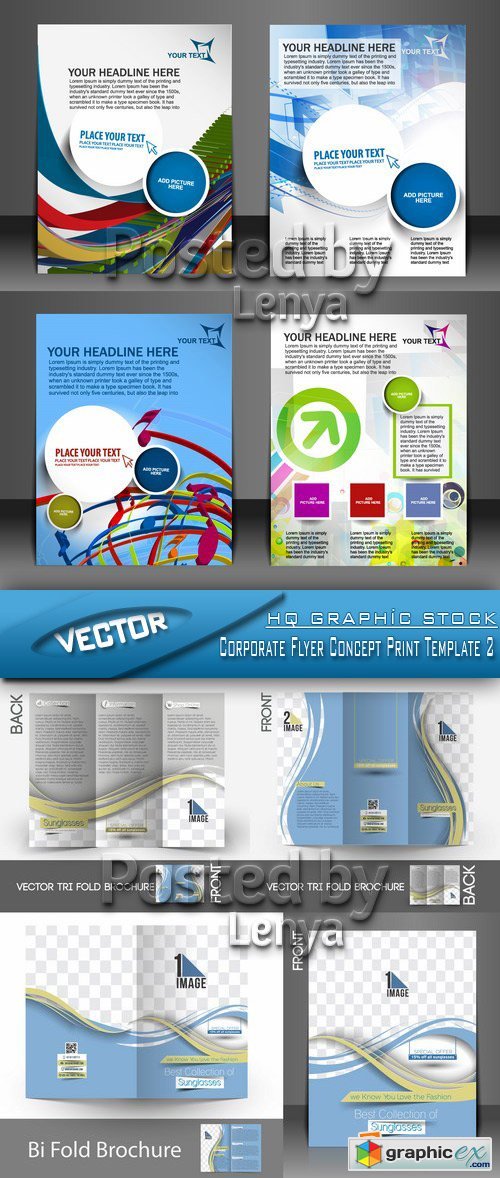 Stock Vector - Corporate Flyer Concept Print Template 2