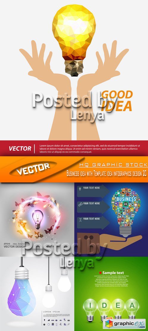 Stock Vector - Business idea with Template idea infographics design 20
