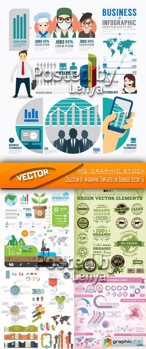 Stock Vector - Collection of Infographic Templates for Business Vector 16