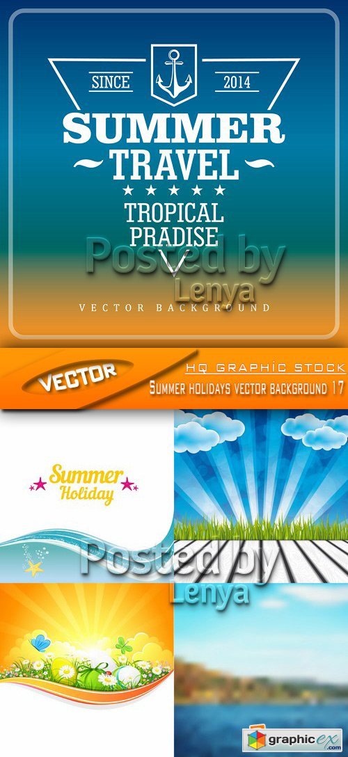 Stock Vector - Summer holidays vector background 17