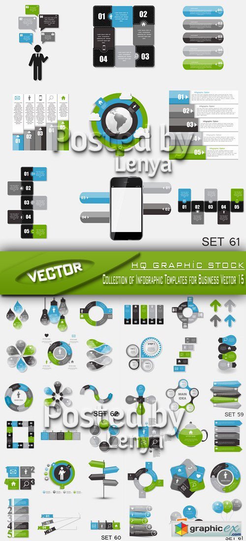 Stock Vector - Collection of Infographic Templates for Business Vector 015