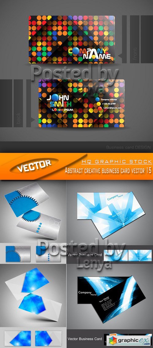Stock Vector - Abstract creative business card vector 15