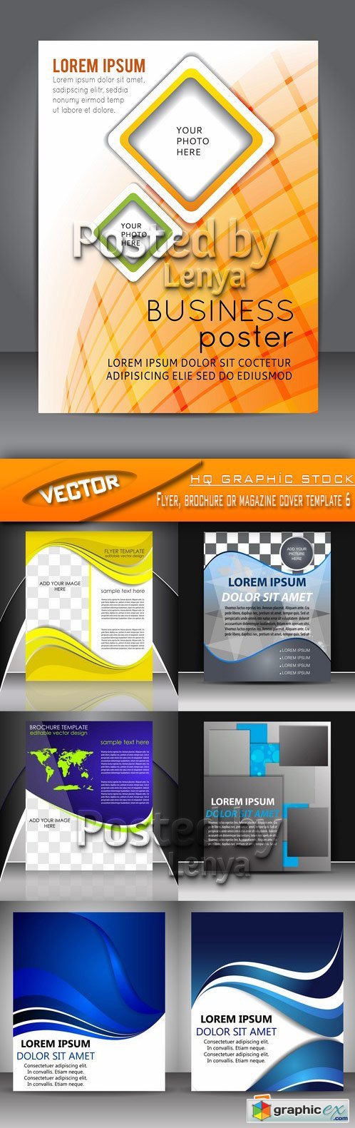 Stock Vector - Flyer, brochure or magazine cover template 6