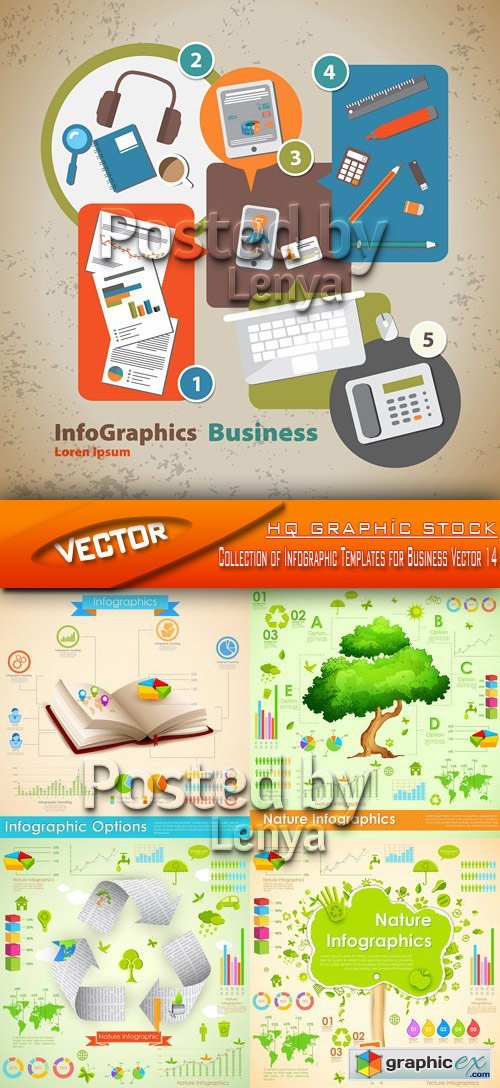 Stock Vector - Collection of Infographic Templates for Business Vector 14
