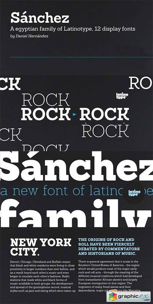 Sanchez Font Family - 12 Fonts $316