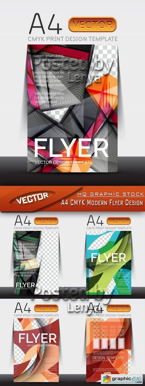 Stock Vector - A4 CMYK Modern Flyer Design