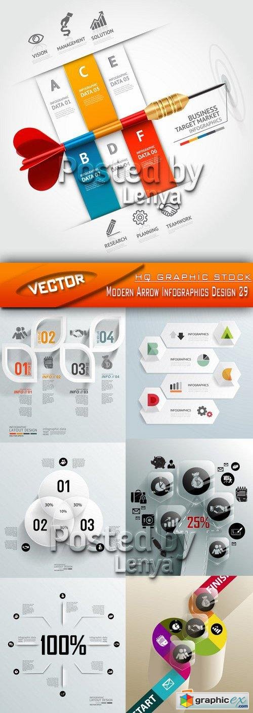 Stock Vector - Modern Arrow Infographics Design 29