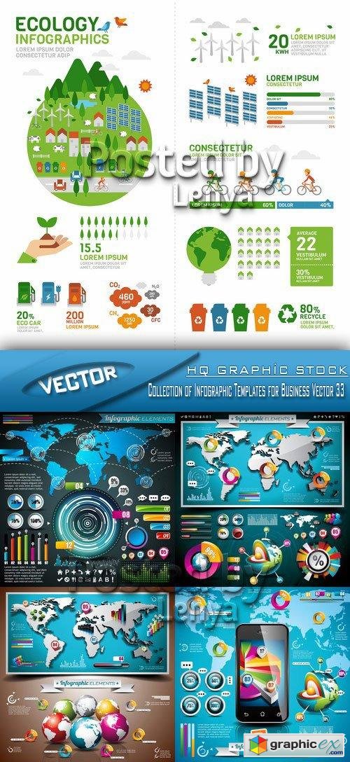Stock Vector - Collection of Infographic Templates for Business Vector 33