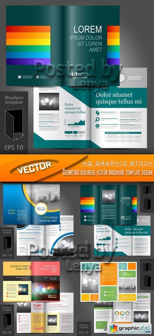 Stock Vector - Geometric business vector brochure template design