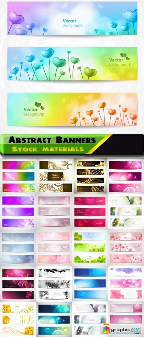 Abstract Banners in vector set from stock 7 25xEPS