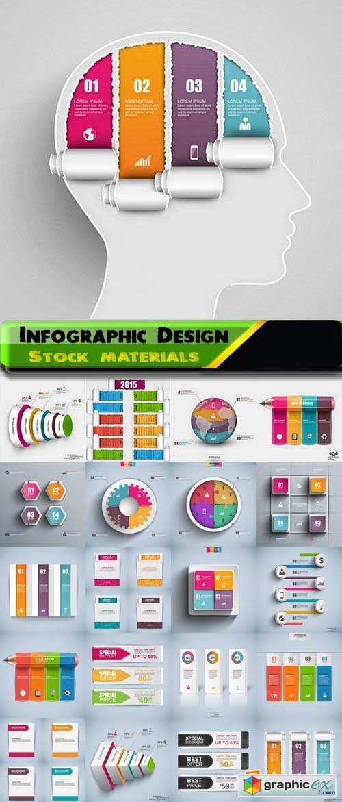Infographic Design Elements in vector set from stock 74 25xEPS