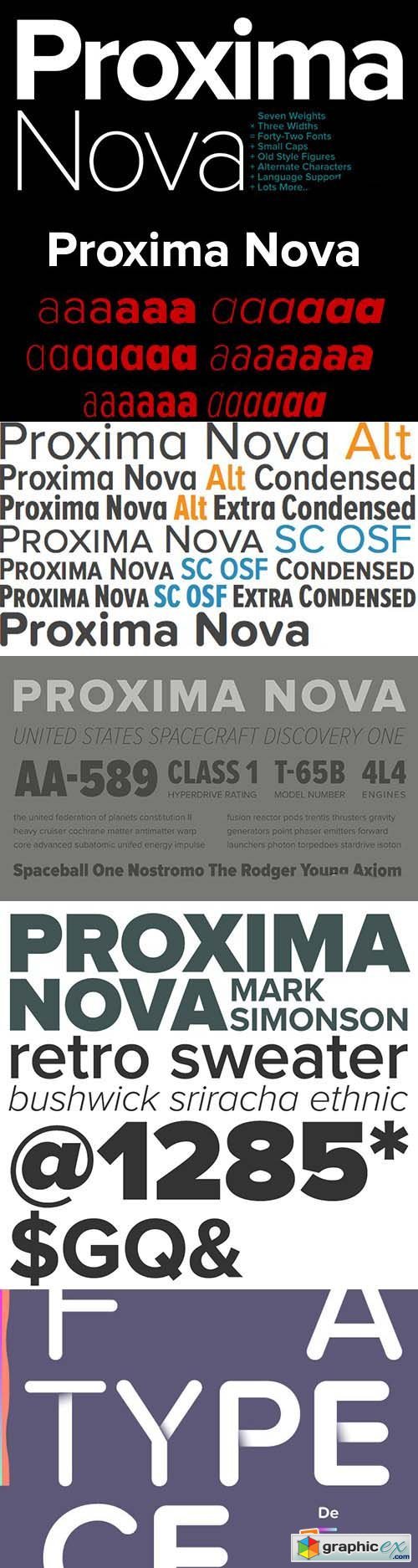 Proxima Nova Font Family - 87 Fonts