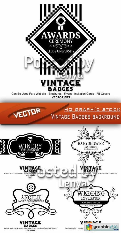 Stock Vector - Vintage Badges backround