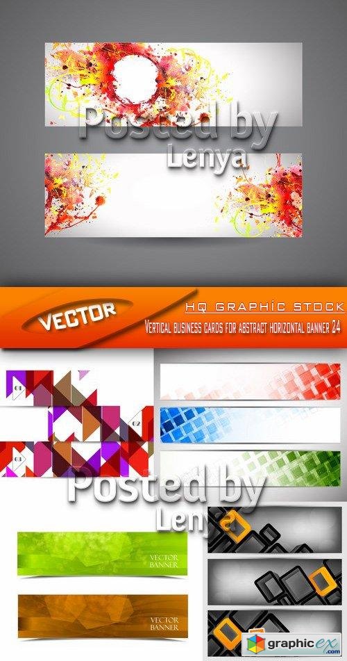 Stock Vector - Vertical business cards for abstract horizontal banner 24