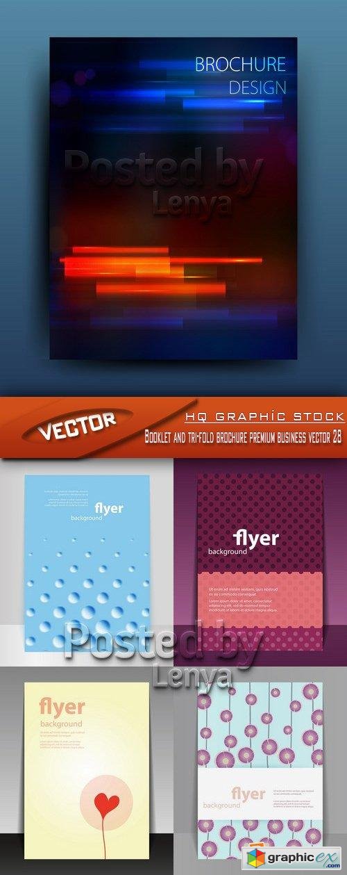 Stock Vector - Booklet and tri-fold brochure premium business vector 28