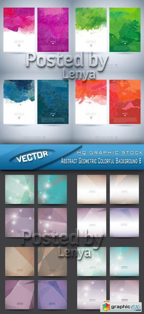 Stock Vector - Abstract Geometric Colorful Background 8
