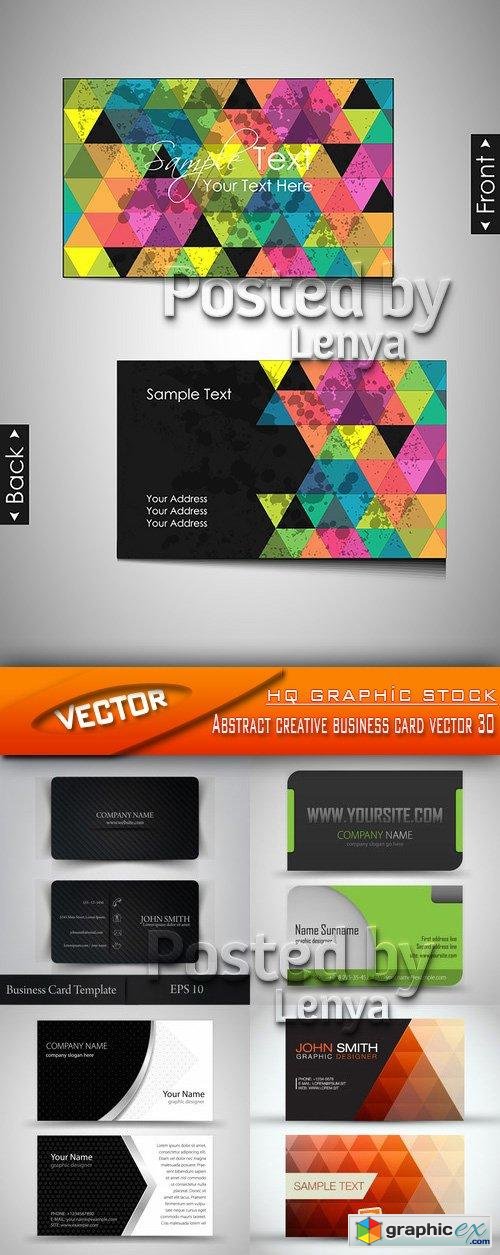 Stock Vector - Abstract creative business card vector 30