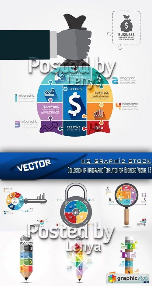 Stock Vector - Collection of Infographic Templates for Business Vector 13