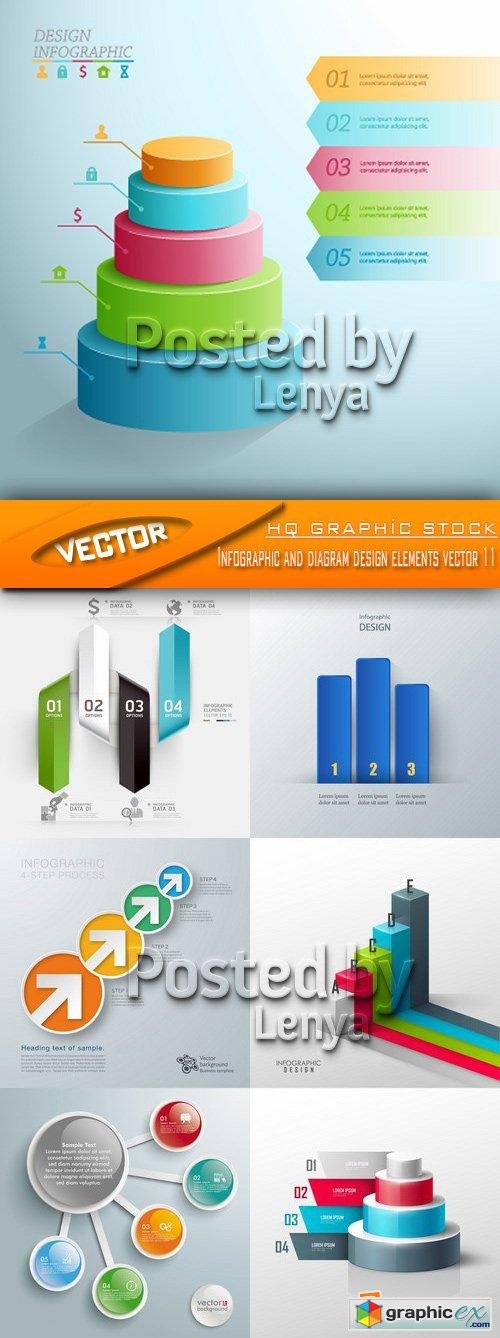 Stock Vector - Infographic and diagram design elements vector 11