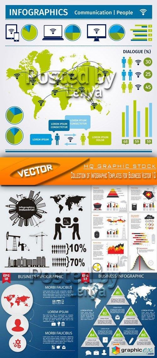 Stock Vector - Collection of Infographic Templates for Business Vector 12