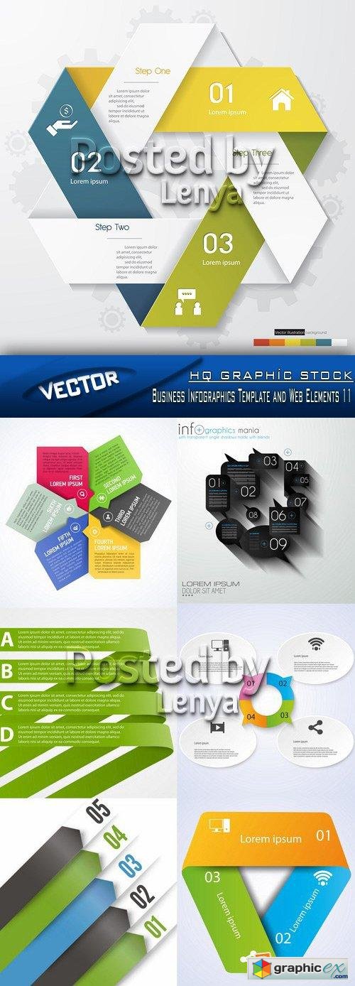 Stock Vector - Business Infographics Template and Web Elements 11