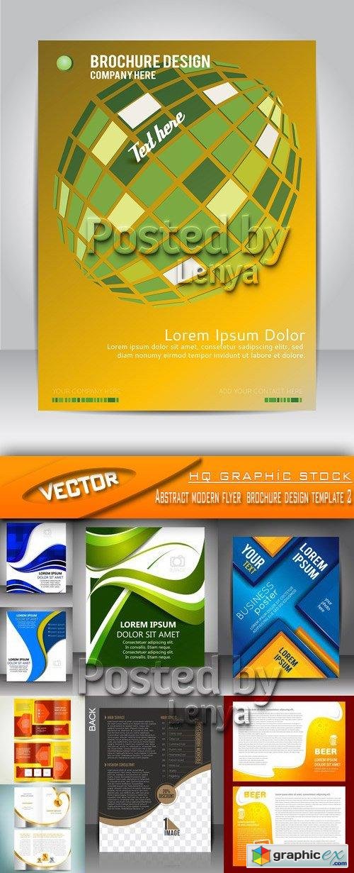 Stock Vector - Abstract modern flyer brochure design template 2