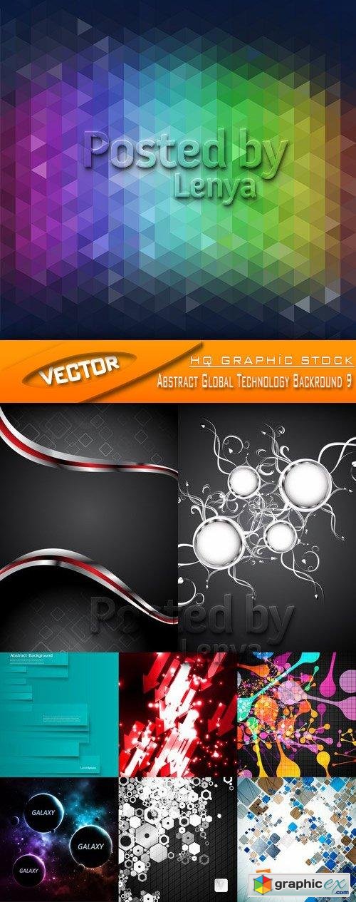 Stock Vector - Abstract Global Technology Backround 9