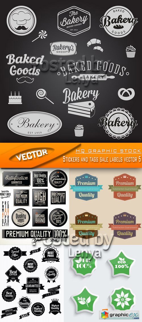 Stock Vector - Stickers and tags sale labels vector 5
