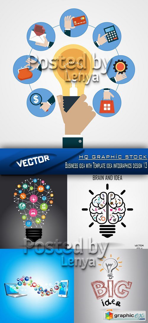 Stock Vector - Business idea with Template idea infographics design 13