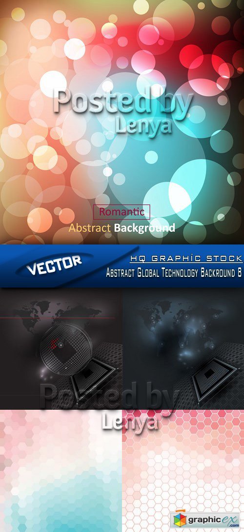 Stock Vector - Abstract Global Technology Backround 8