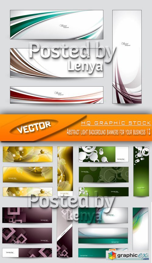 Stock Vector - Abstract light background banners for your business 12