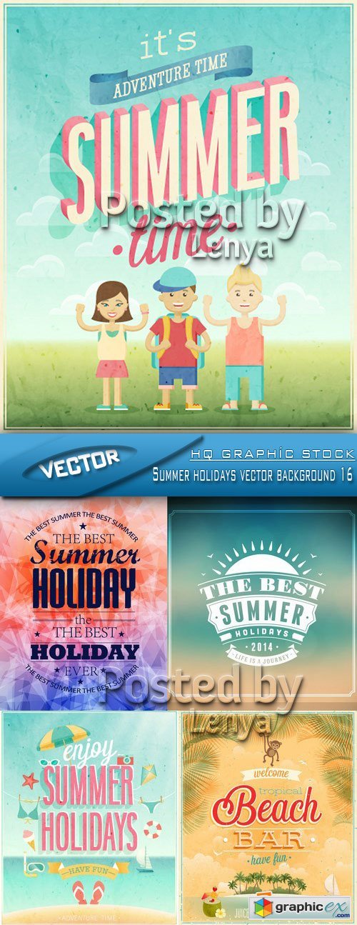 Stock Vector - Summer holidays vector background 16