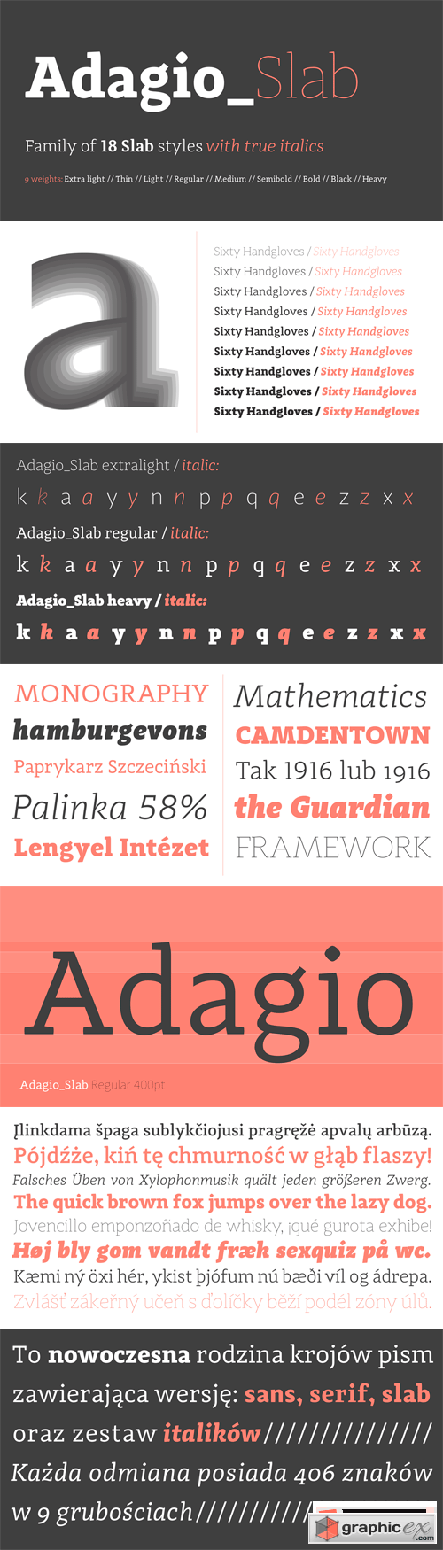Adagio Slab Font Family - 18 Fonts for $270