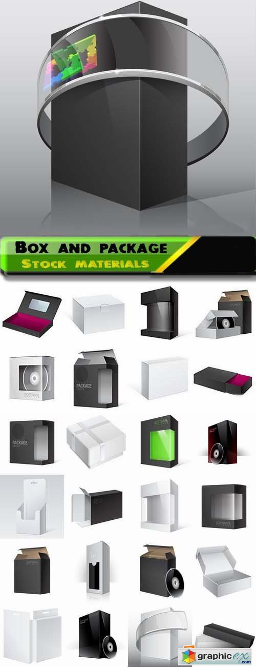 Box and package in vector from stock 25xEPS