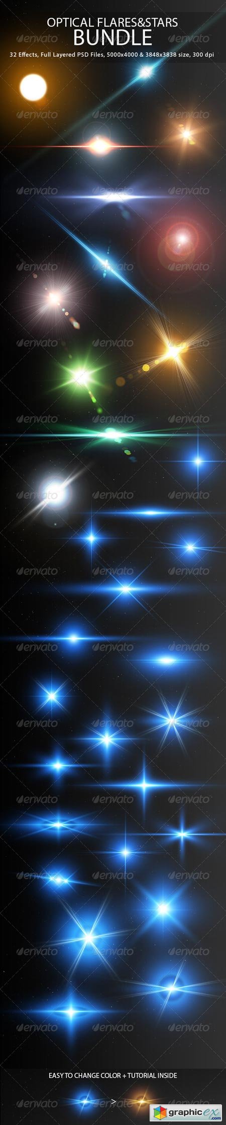 Optical Flares&Stars Bundle 7602672