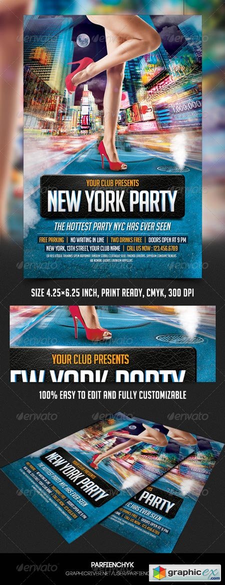 New York Party Flyer Template 8507775