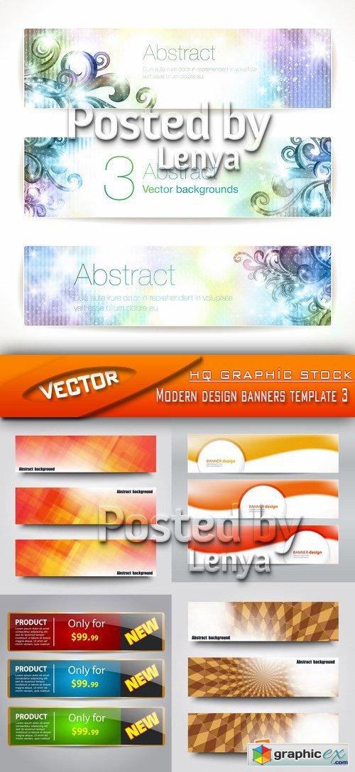 Stock Vector - Modern design banners template 3