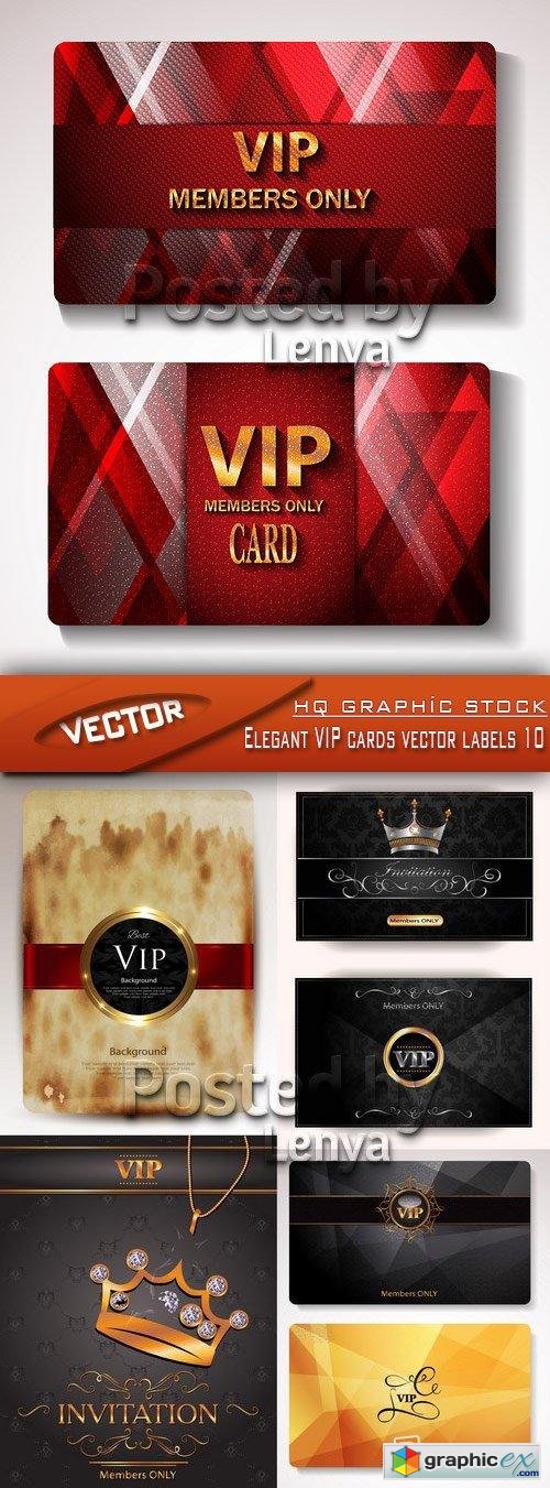 Stock Vector - Elegant VIP cards vector labels 10