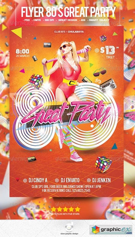 Flyer 80's Great Party 7049289
