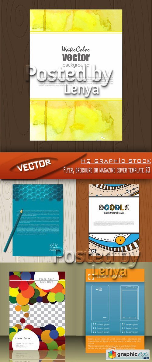 Stock Vector - Flyer, brochure or magazine cover template 23