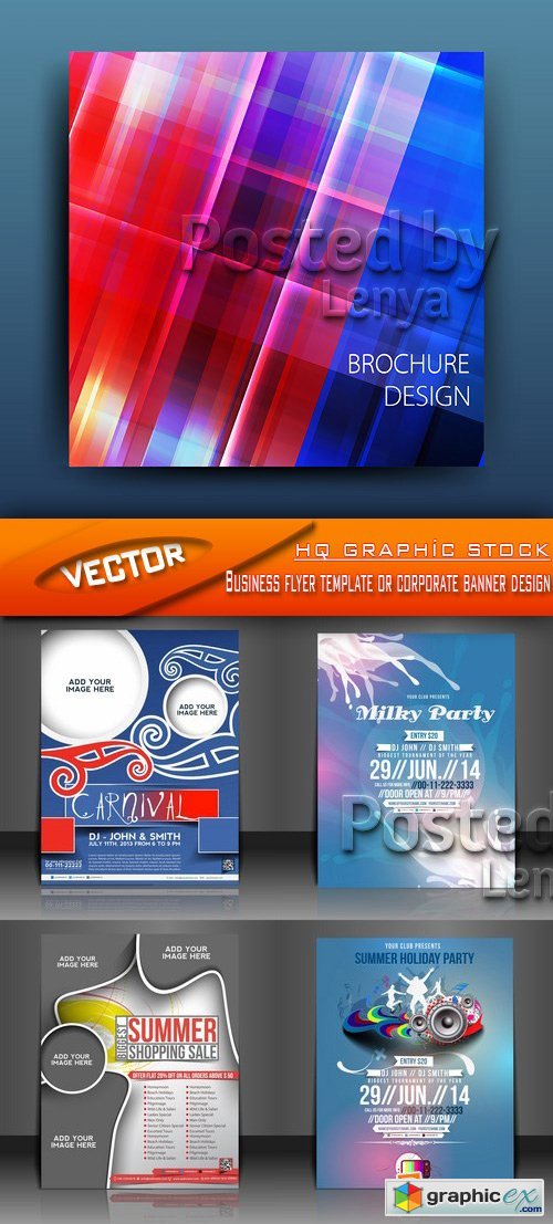 Stock Vector - Business flyer template or corporate banner design