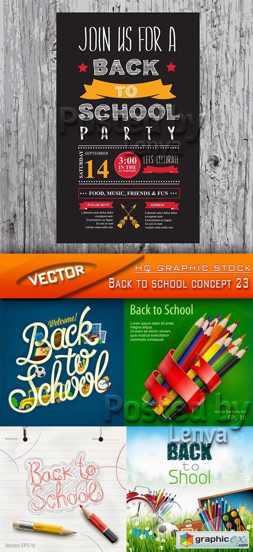Stock Vector - Back to school concept 23