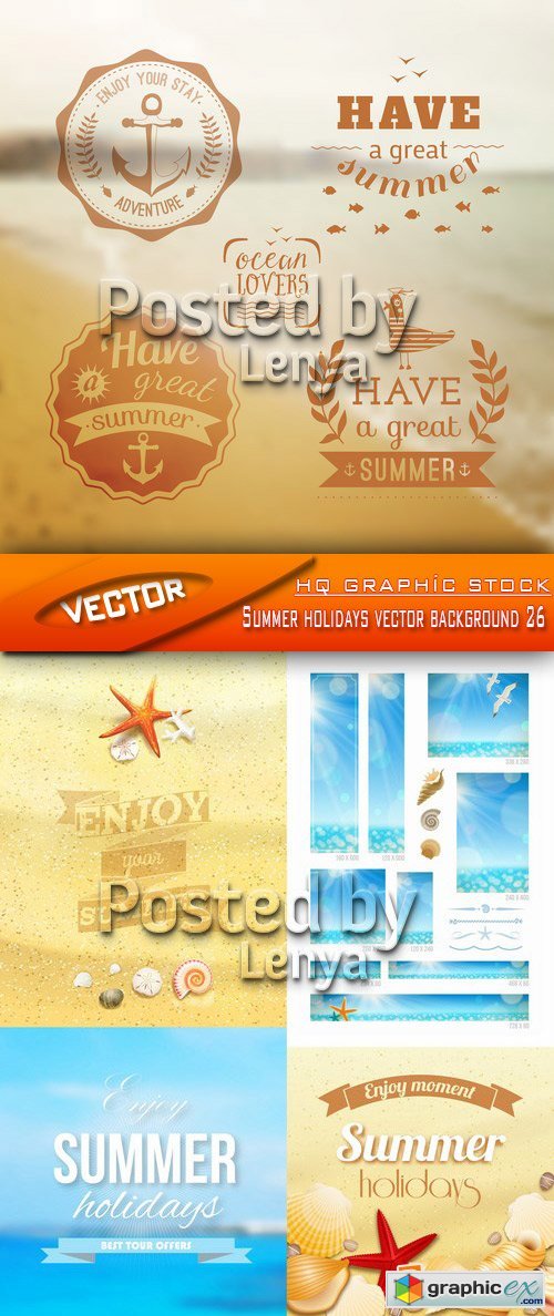 Stock Vector - Summer holidays vector background 26