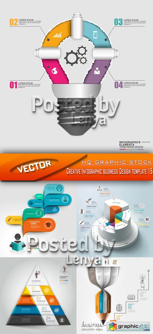Stock Vector - Creative Infographic business Design template 15