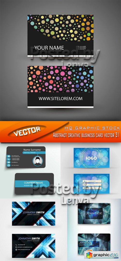 Stock Vector - Abstract creative business card vector 31