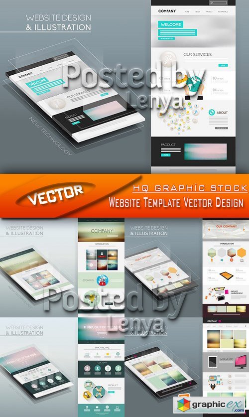 Stock Vector - Website Template Vector Design