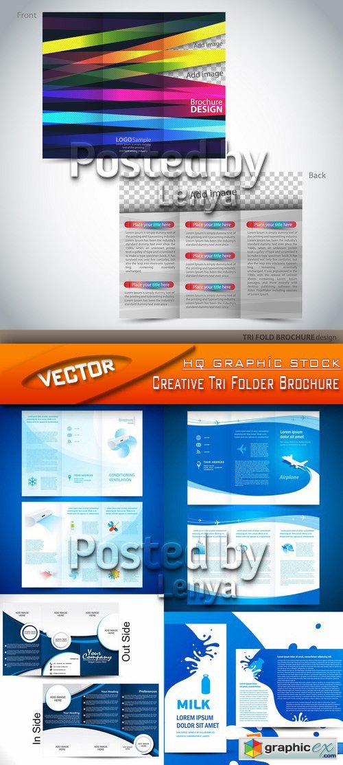 Stock Vector - Creative Tri Folder Brochure