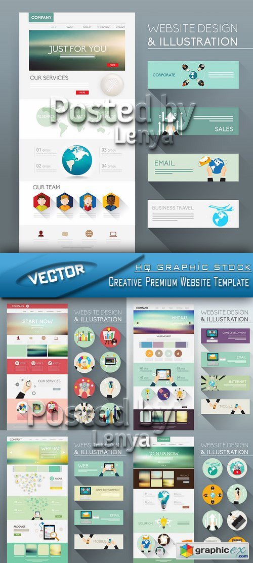 Stock Vector - Creative Premium Website Template